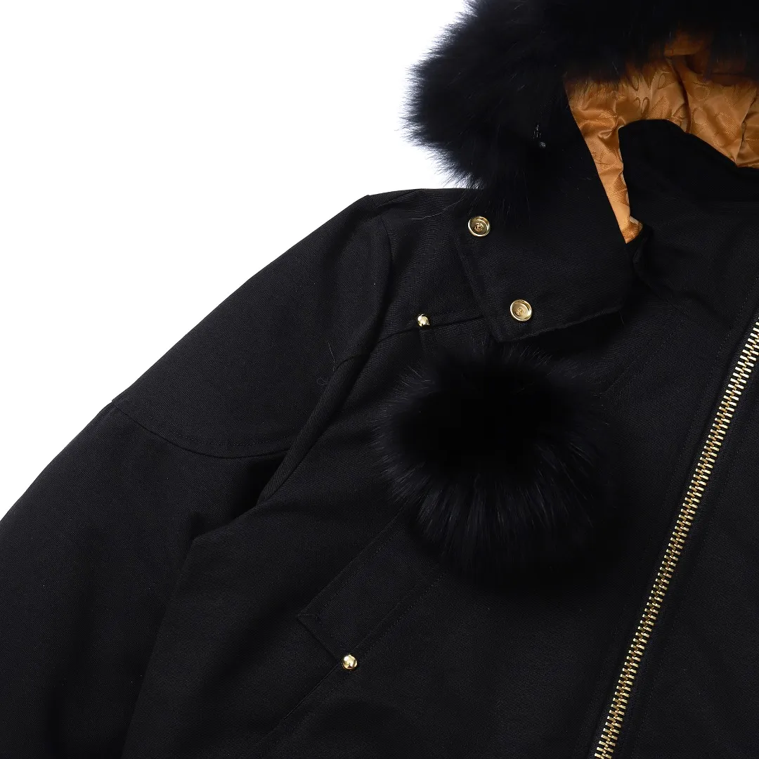 Moose Knuckles 01 Gold Scissor Down Jacket Black - Image 18