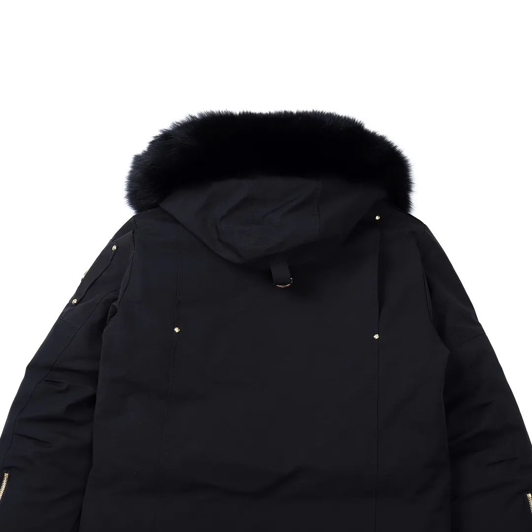 Moose Knuckles 01 Gold Scissor Down Jacket Black - Image 19