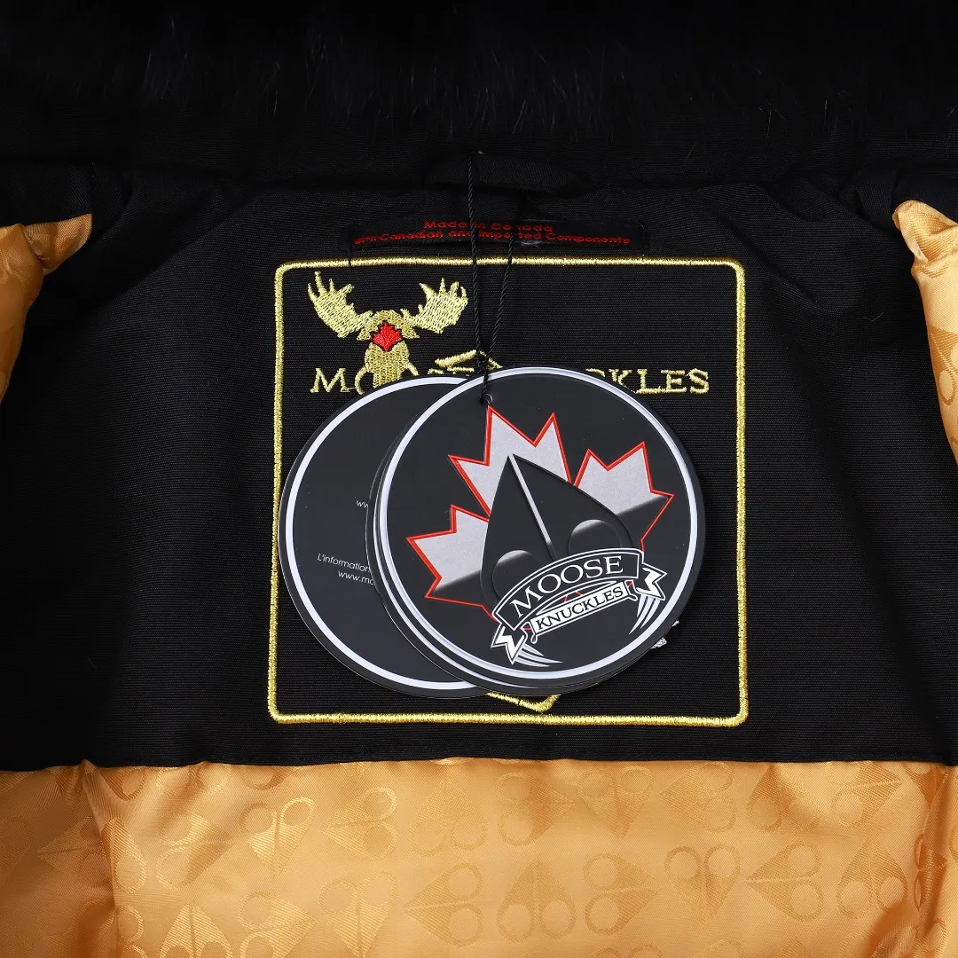 Moose Knuckles 01 Gold Scissor Down Jacket Black - Image 24