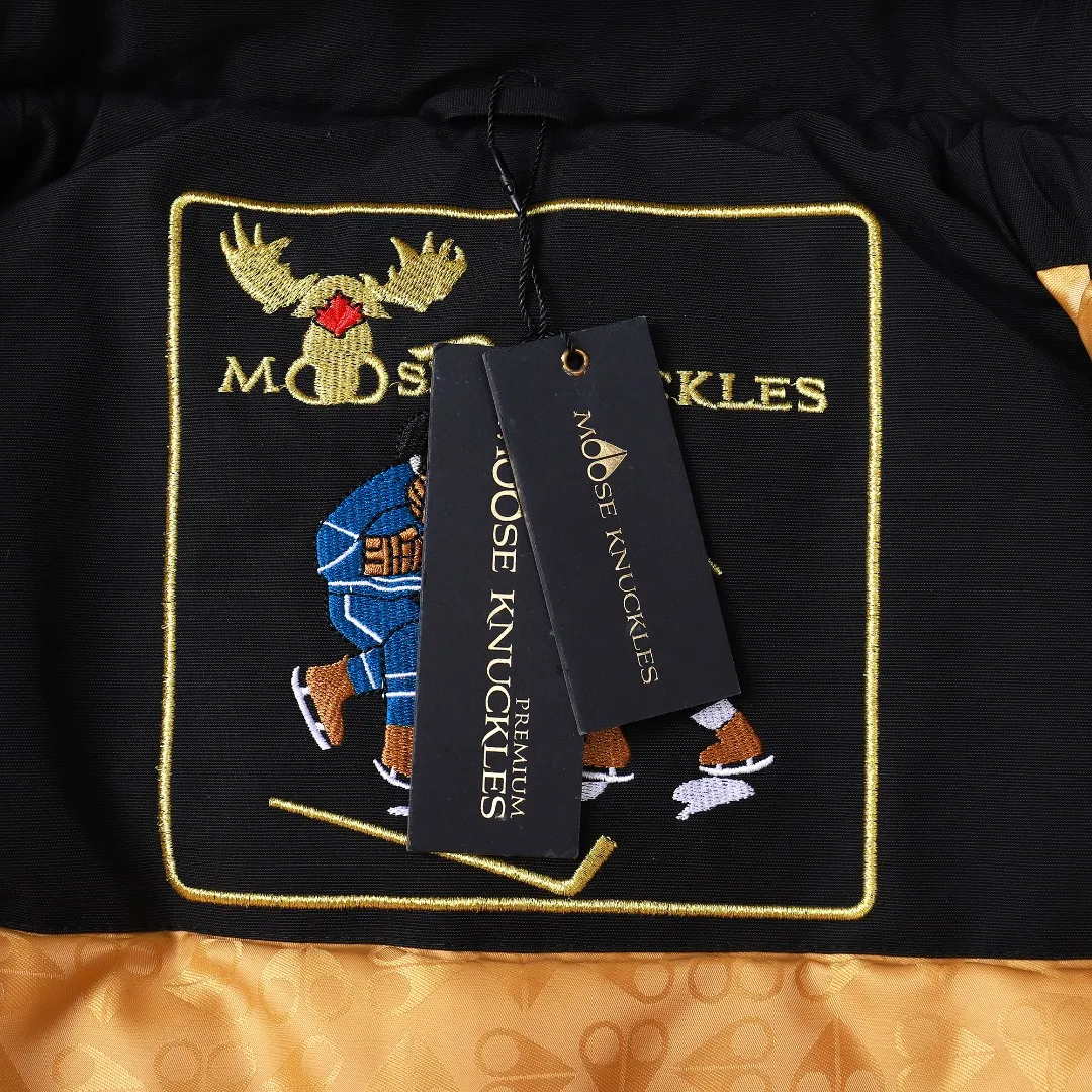 Moose Knuckles 01 Gold Scissor Down Jacket Black - Image 26