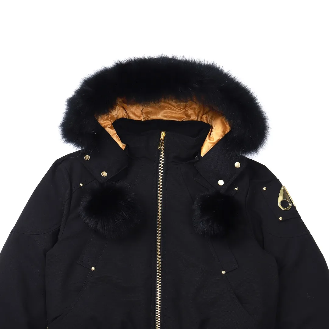 Moose Knuckles 01 Gold Scissor Down Jacket Black - Image 10