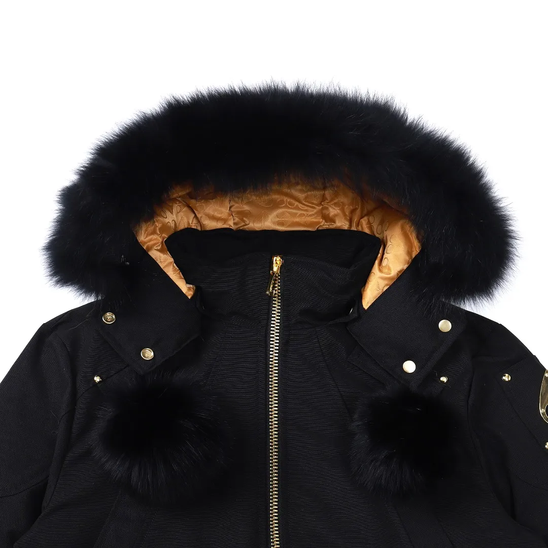 Moose Knuckles 01 Gold Scissor Down Jacket Black - Image 11