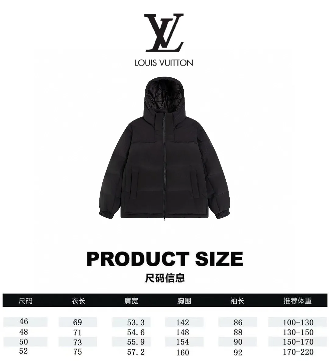 LOUIS VUITTON Down Jacket Black Oversize - Image 10