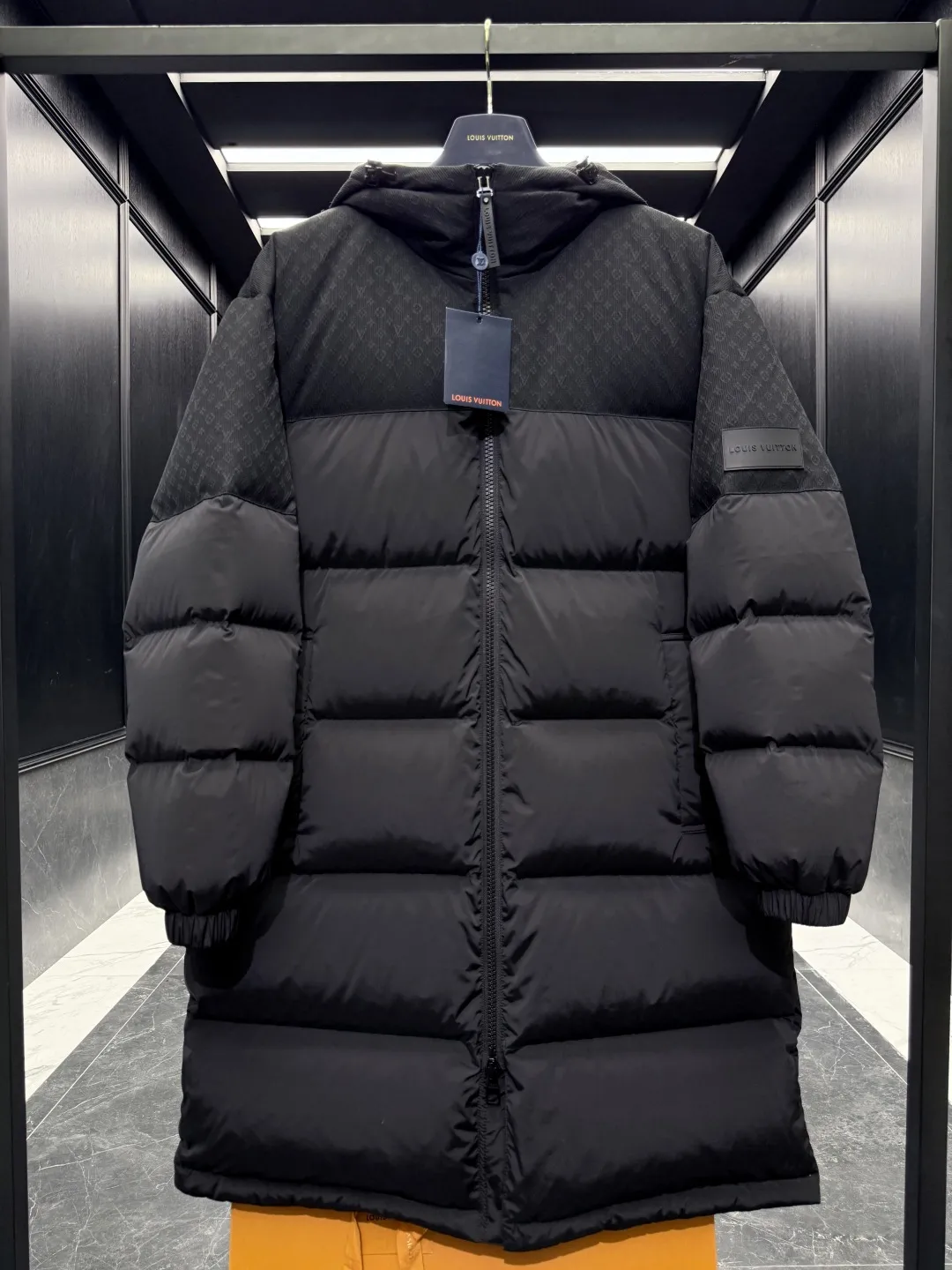 Louis Vuitton Monogram Down Jacket Black Long - Image 5