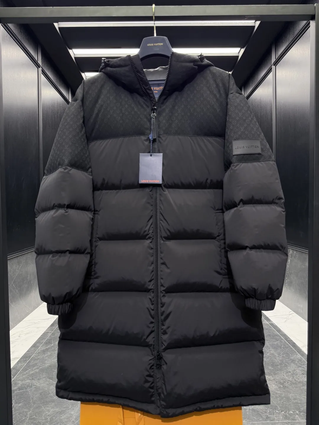 Louis Vuitton Monogram Down Jacket Black Long - Image 6