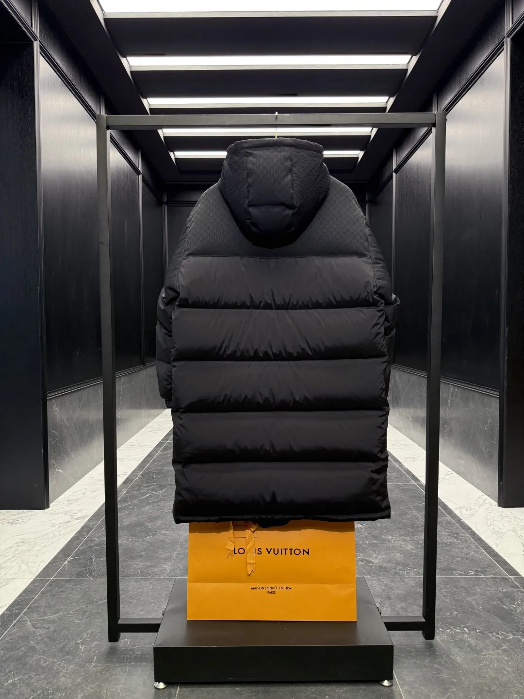 Louis Vuitton Monogram Down Jacket Black Long - Image 10