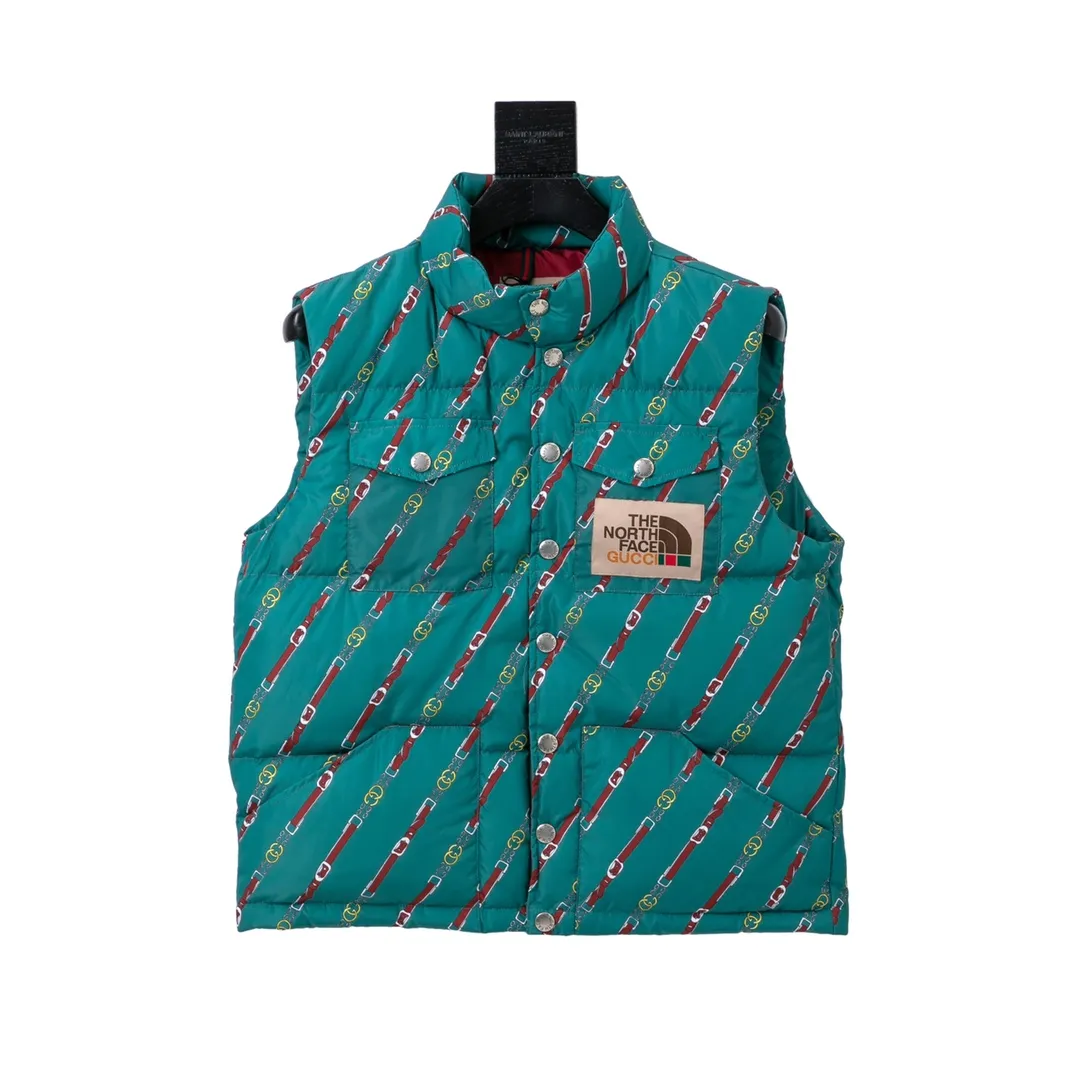THE NORTH FACE x GUCCI Vest Green Pattern