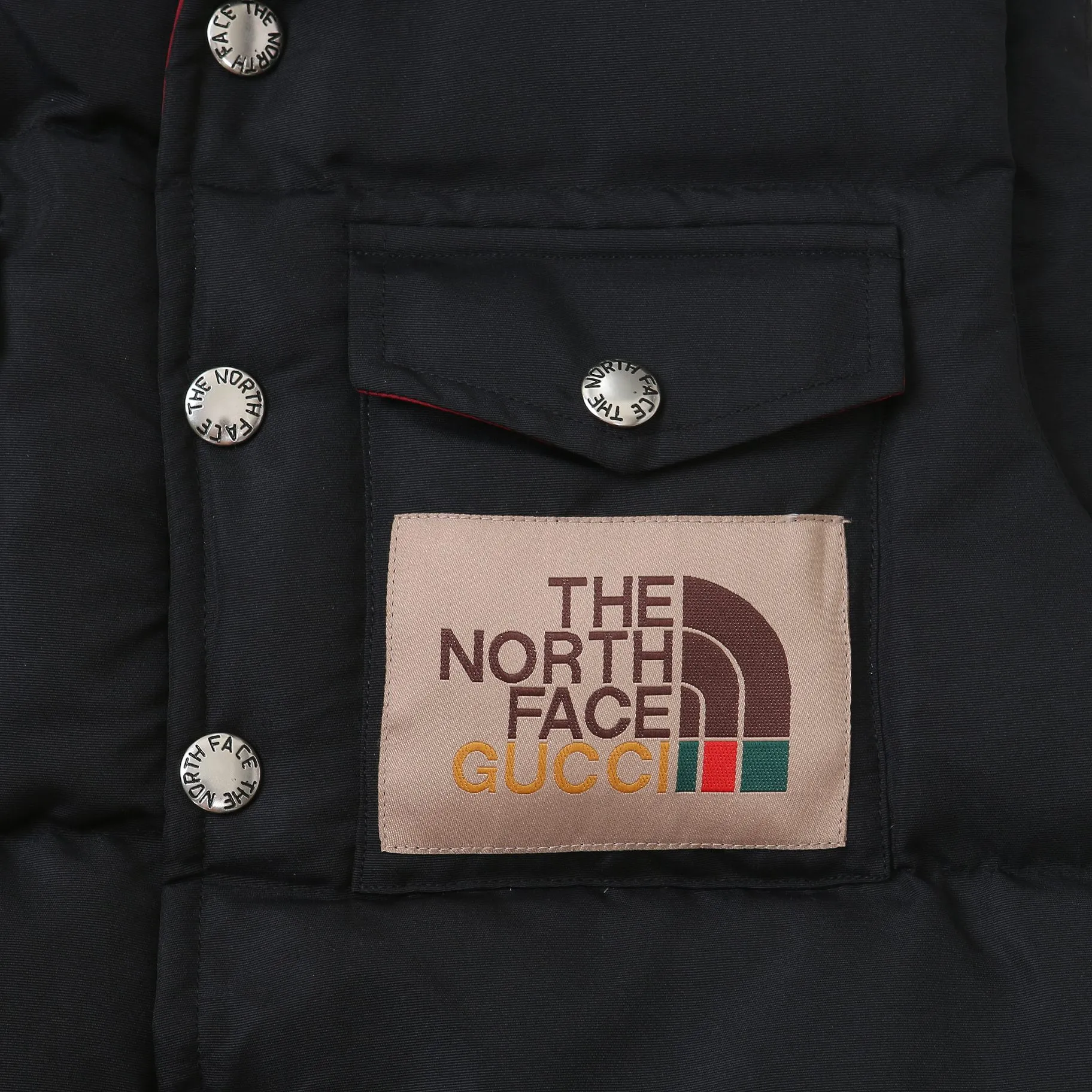 THE NORTH FACE x GUCCI Down Vest Black - Image 6