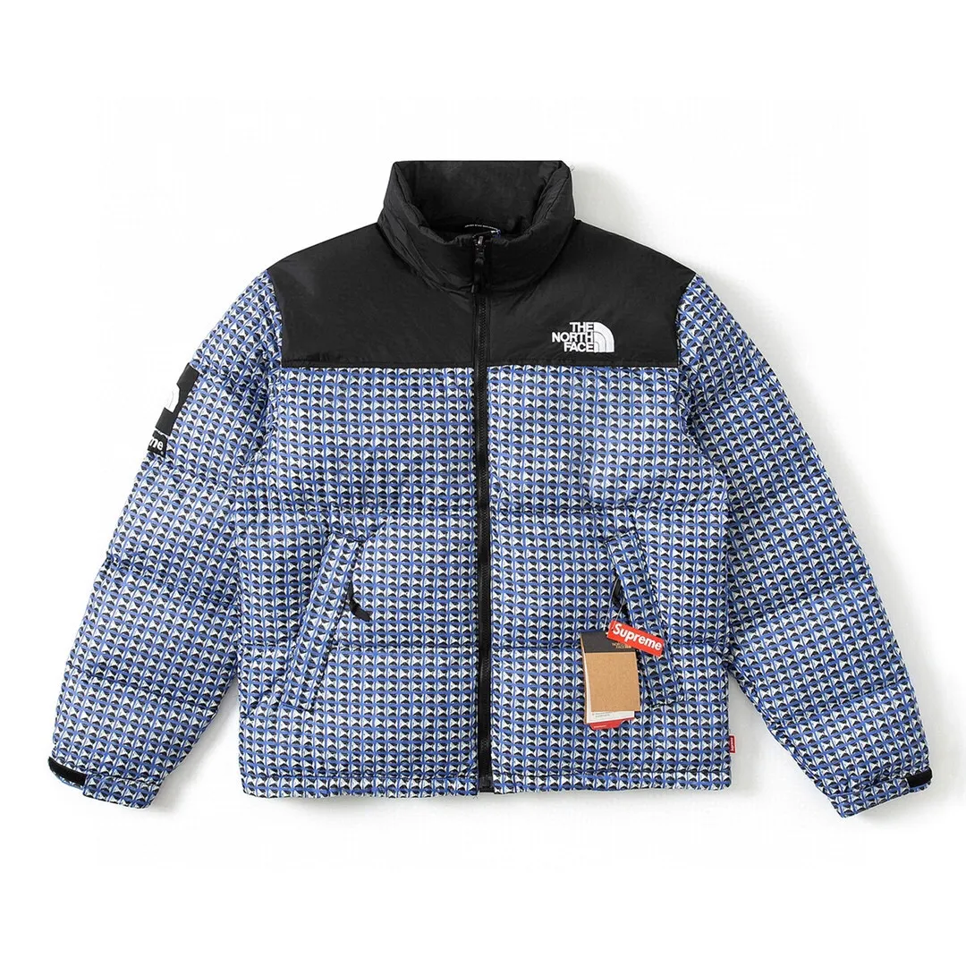 The North Face Supreme TNF 96 Down Jacket Black Houndstooth - Image 4