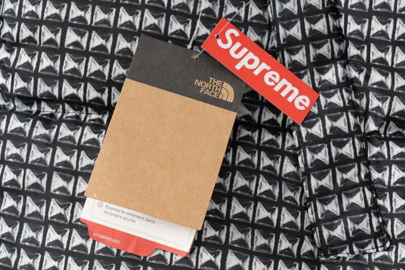 The North Face Supreme TNF 96 Down Jacket Black Houndstooth - Image 9