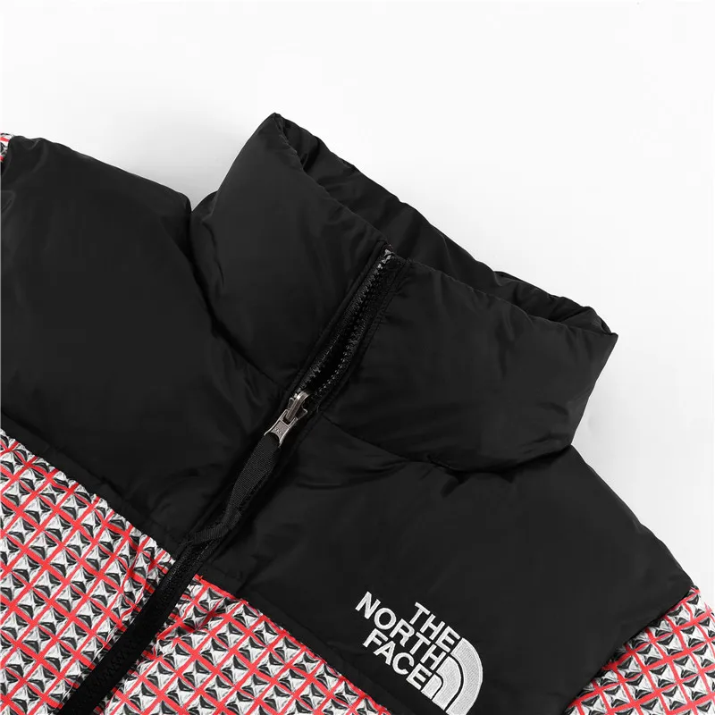 Supreme The North Face Hooded Puffer Red Check - Image 4