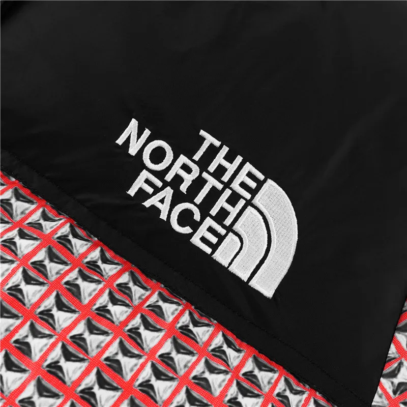 Supreme The North Face Hooded Puffer Red Check - Image 5