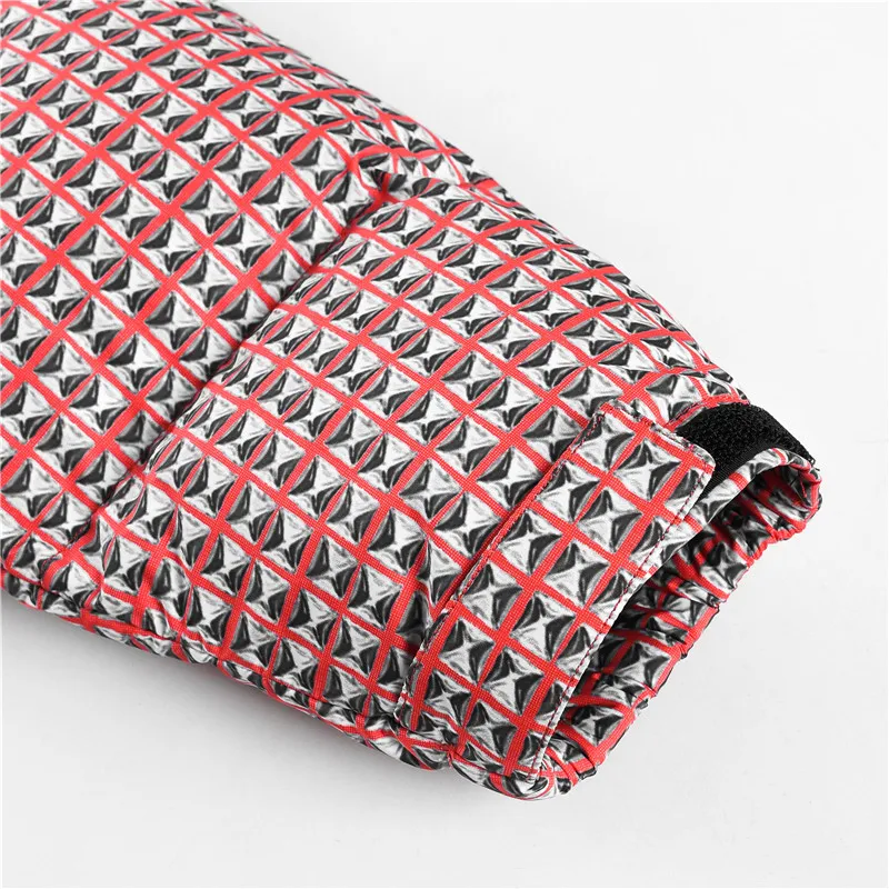 Supreme The North Face Hooded Puffer Red Check - Image 8