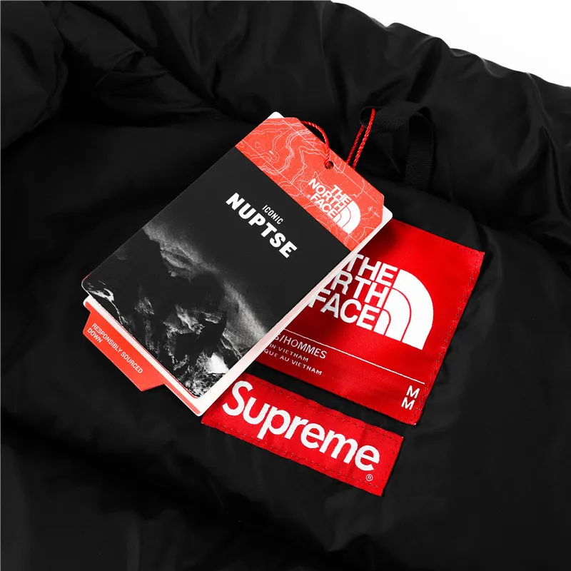 Supreme The North Face Hooded Puffer Red Check - Image 9