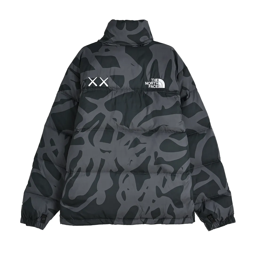 The North Face Kaws Nuptse Jacket Black Camo - Image 3