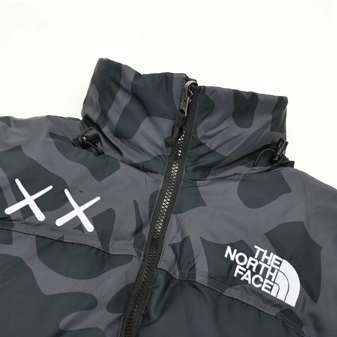 The North Face Kaws Nuptse Jacket Black Camo - Image 4