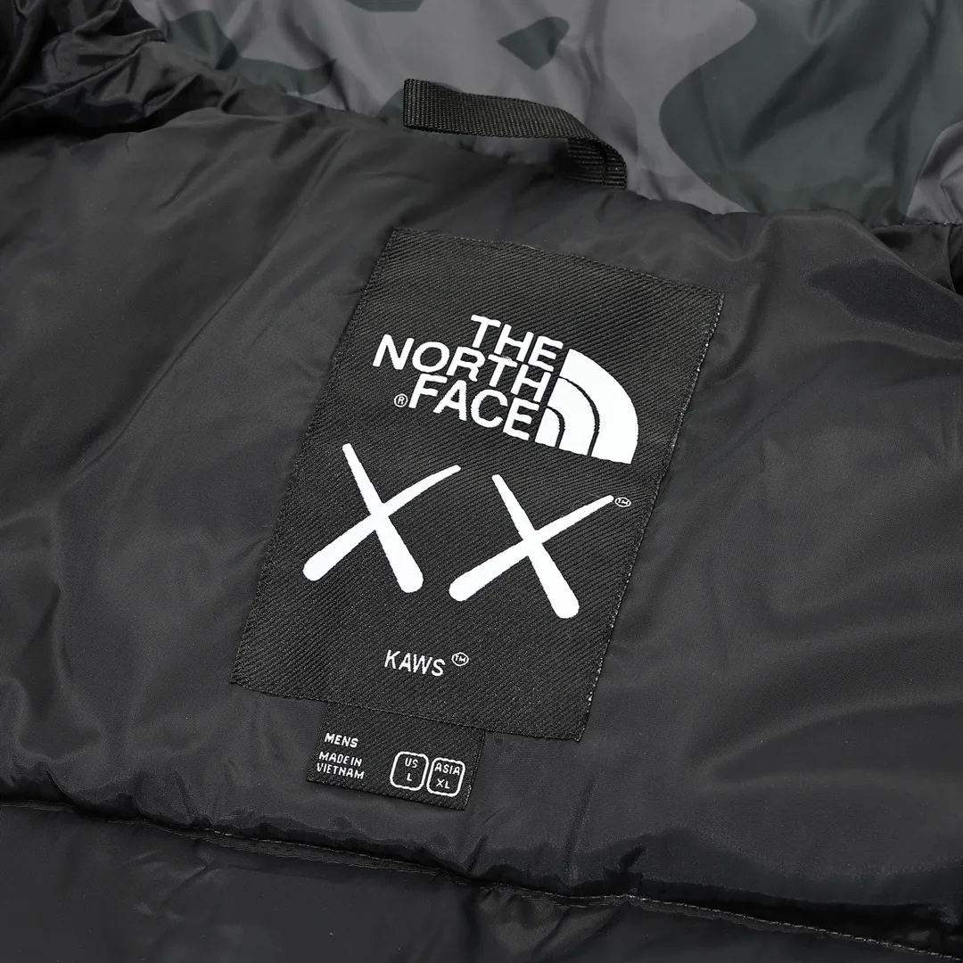 The North Face Kaws Nuptse Jacket Black Camo - Image 9