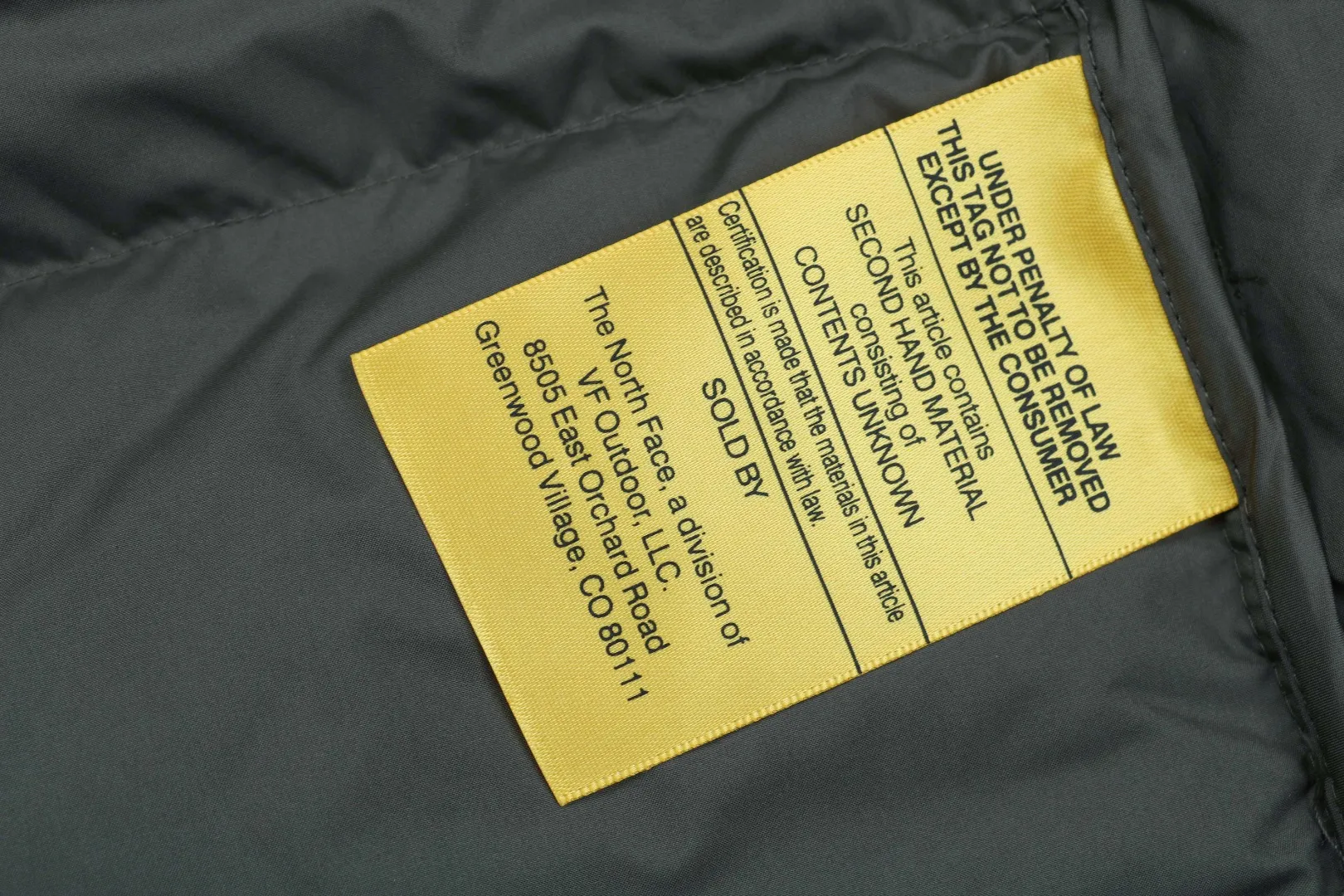 The North Face 1996 Nuptse Jacket Olive Green - Image 8