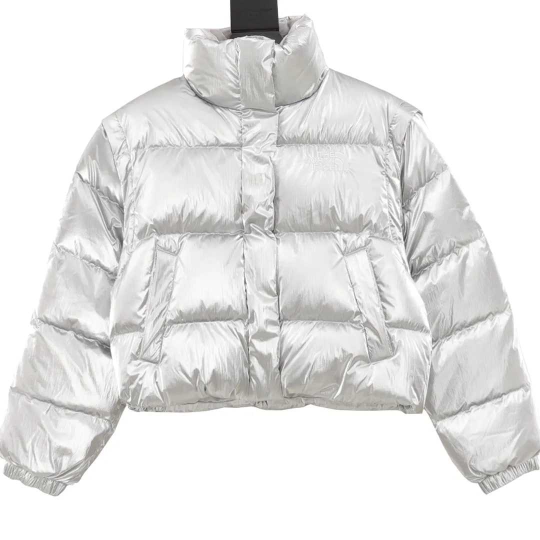 The North Face 86L Down Jacket Silver Cropped