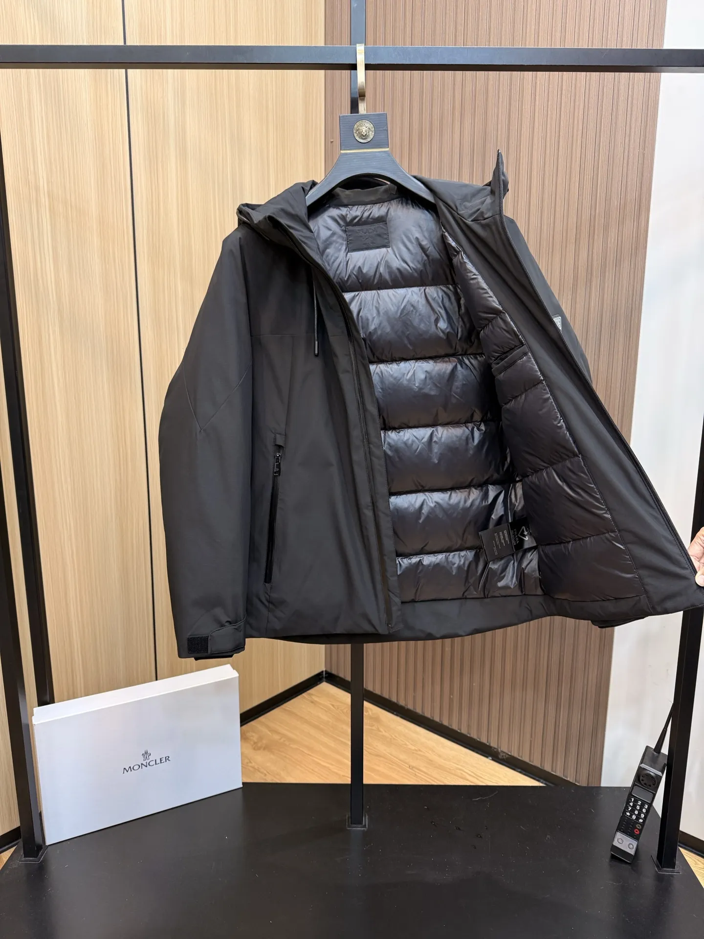 Prada Down Jacket Black Hooded Style - Image 7