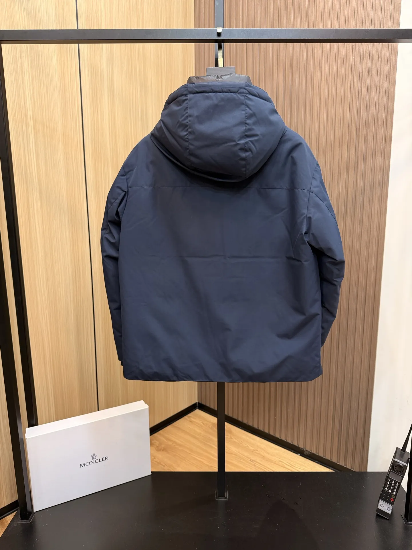 Prada Down Jacket Hooded Blue Parka - Image 5