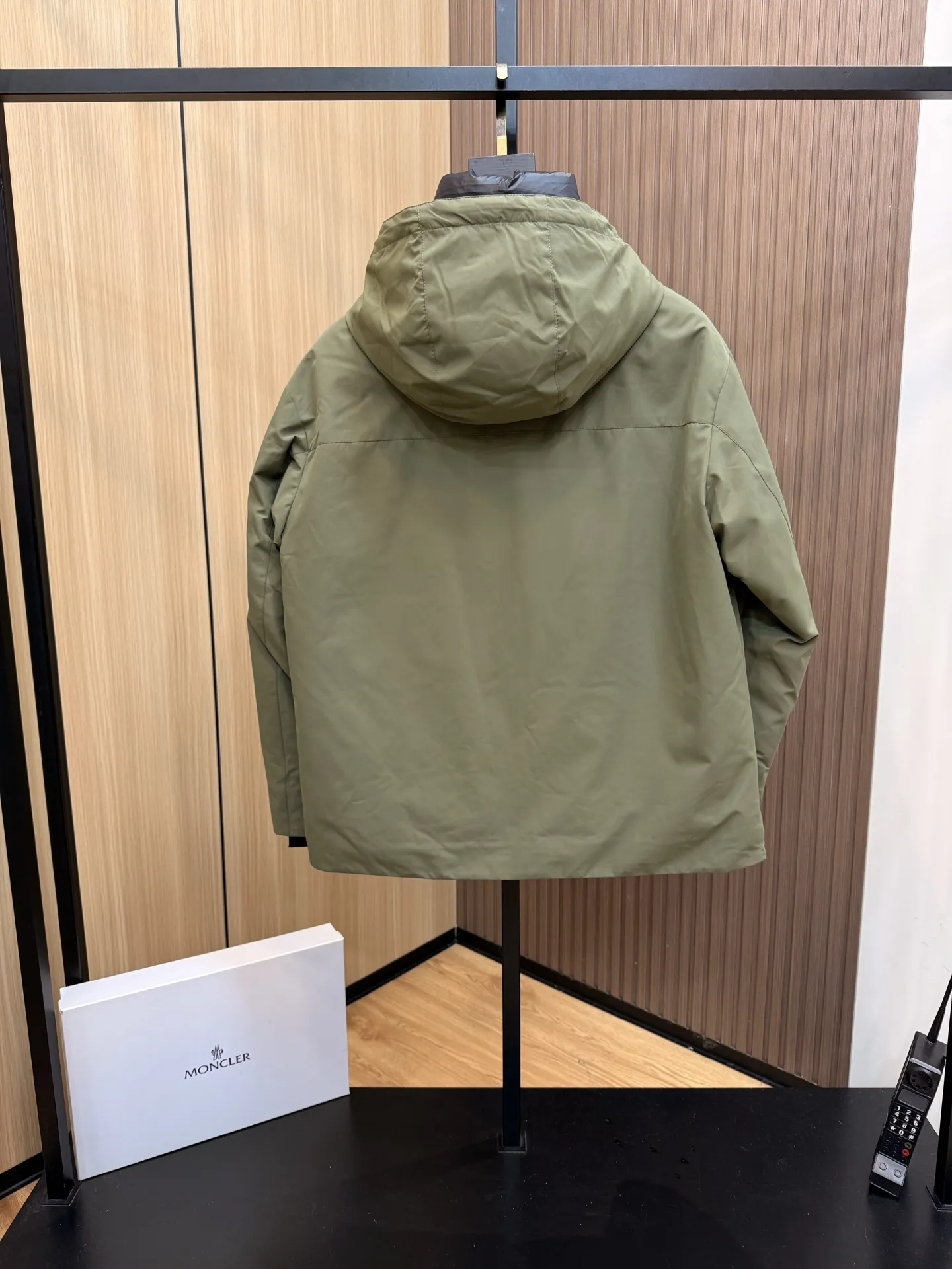 Prada Down Jacket Olive Green Hooded - Image 5