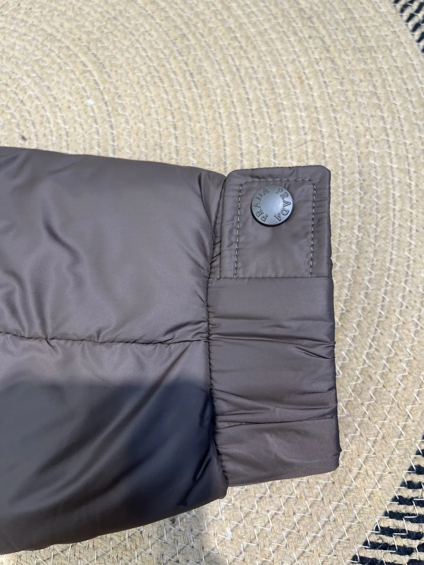 Prada Down Jacket Taupe Hooded Style - Image 12