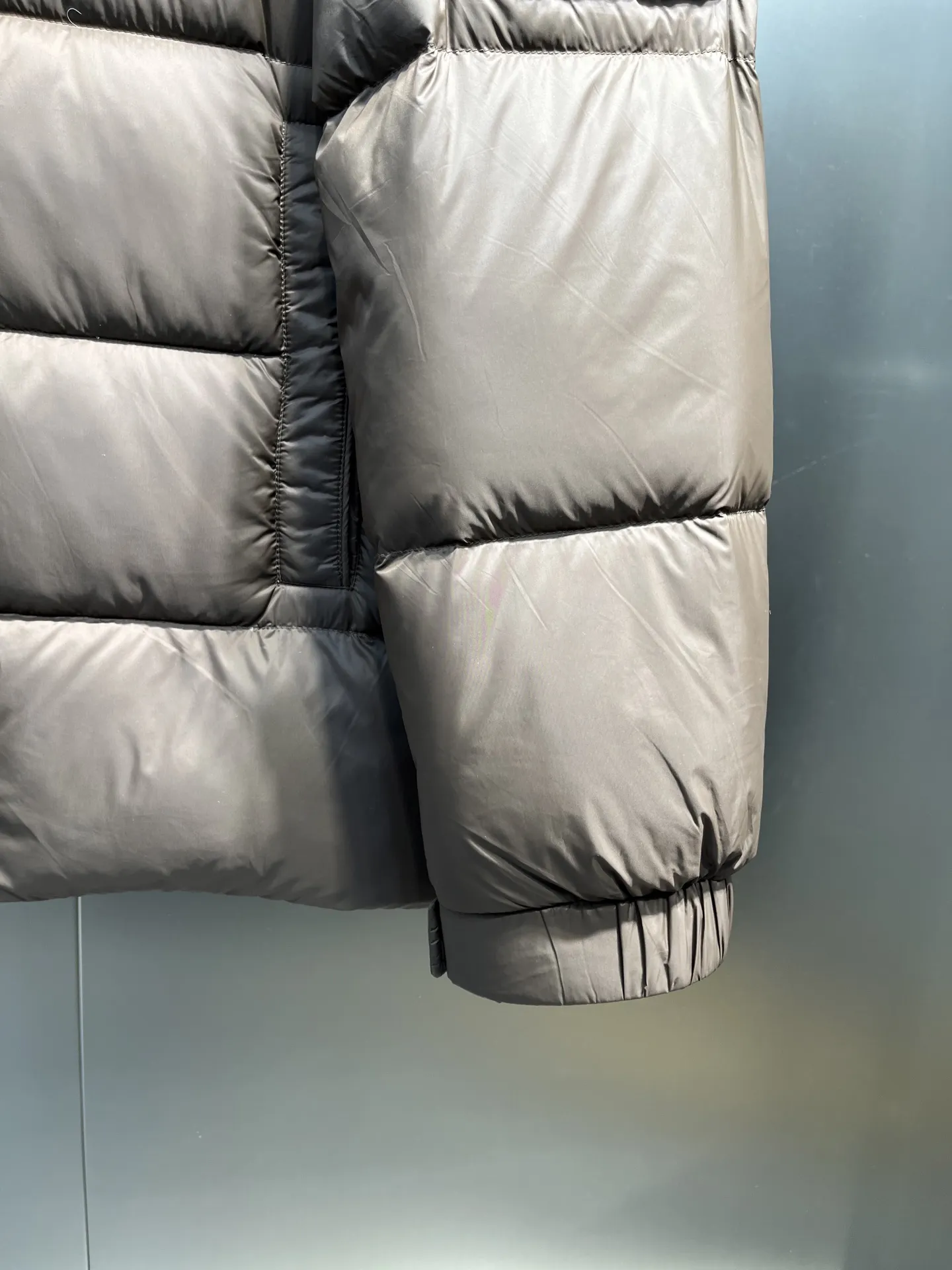 Prada Down Jacket Taupe Hooded Style - Image 8