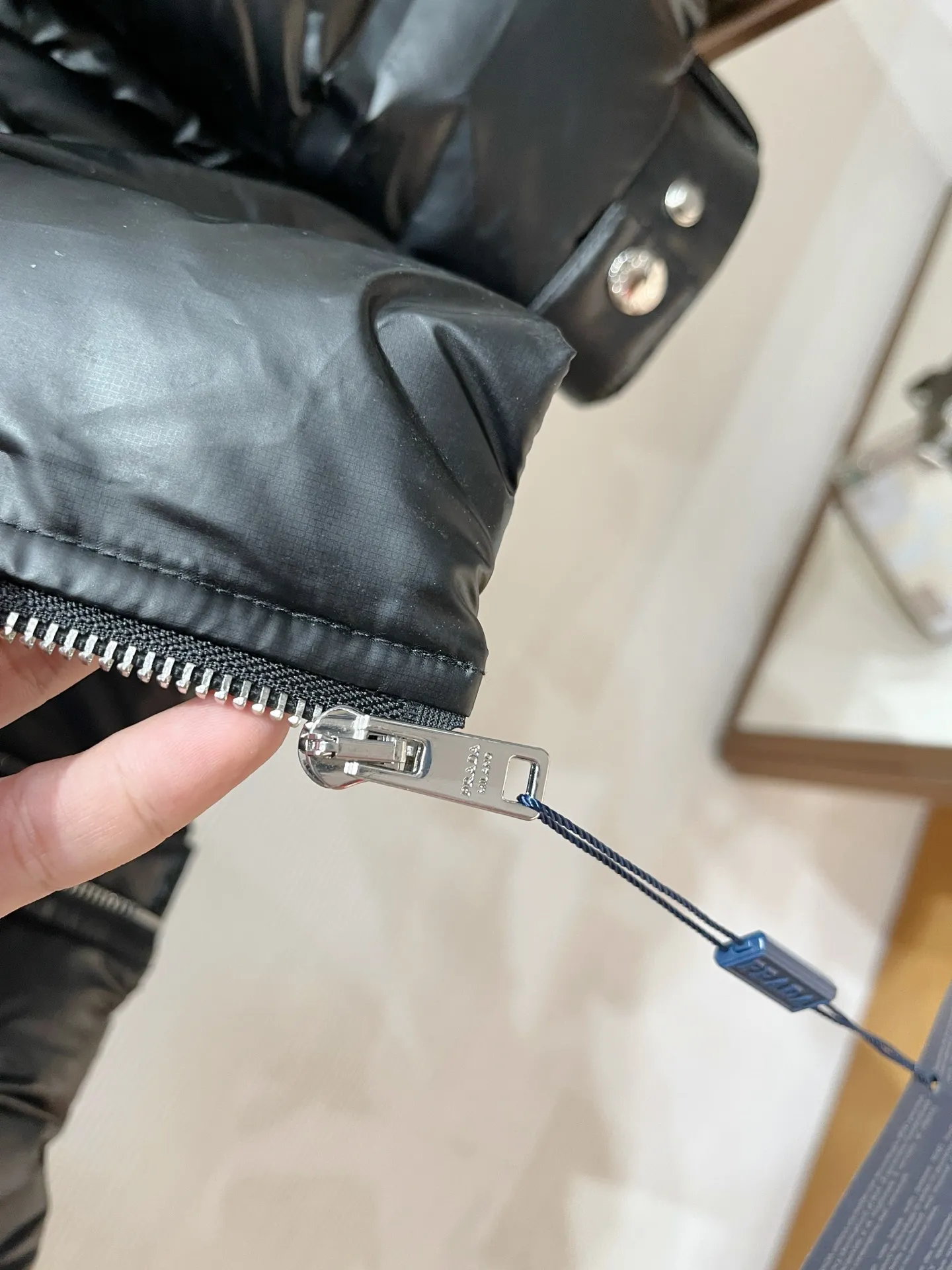 Prada P500 Black Down Jacket Hooded - Image 8