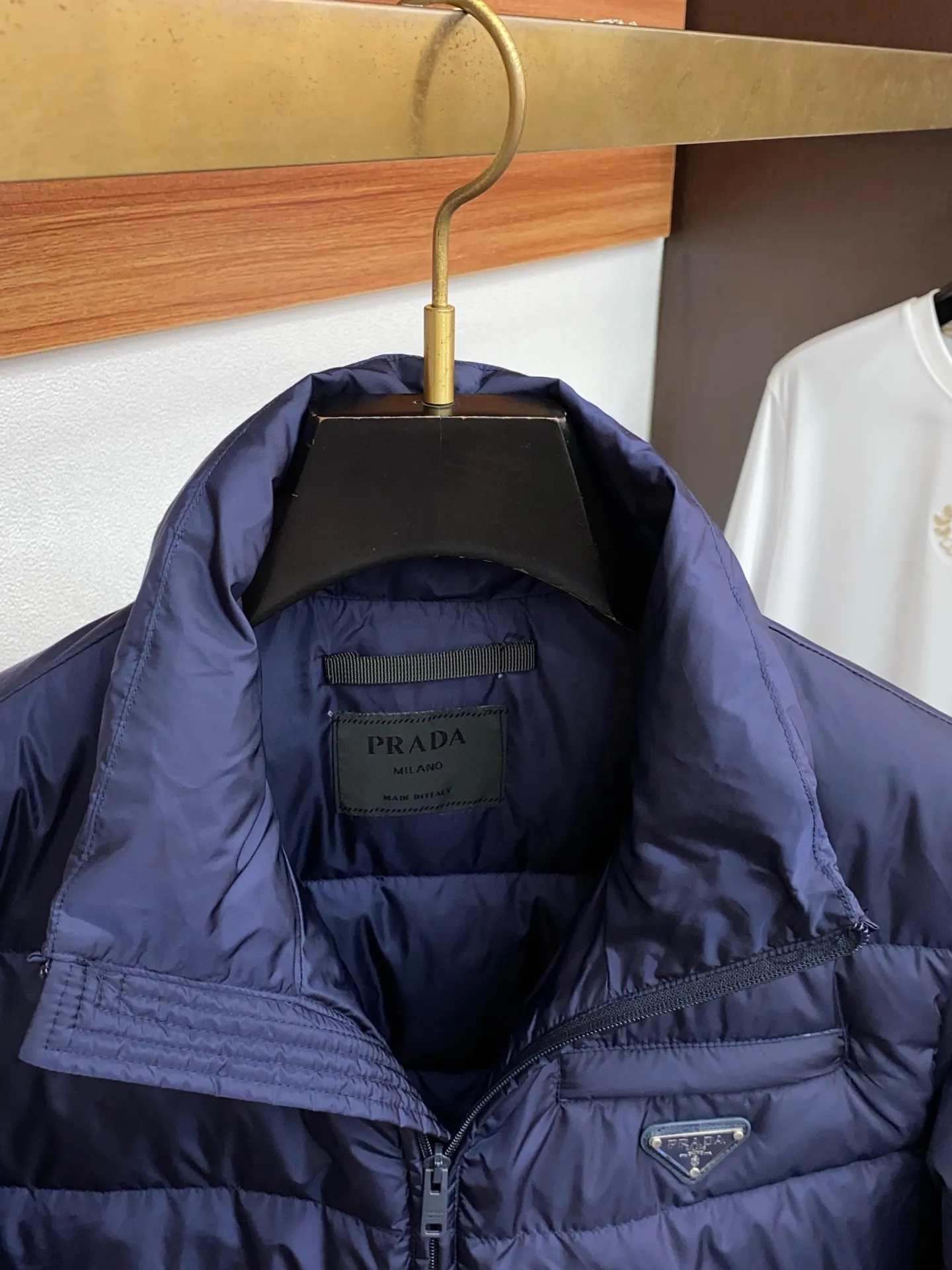 Prada Fall Winter Stand Collar Puffer Jacket Blue - Image 8