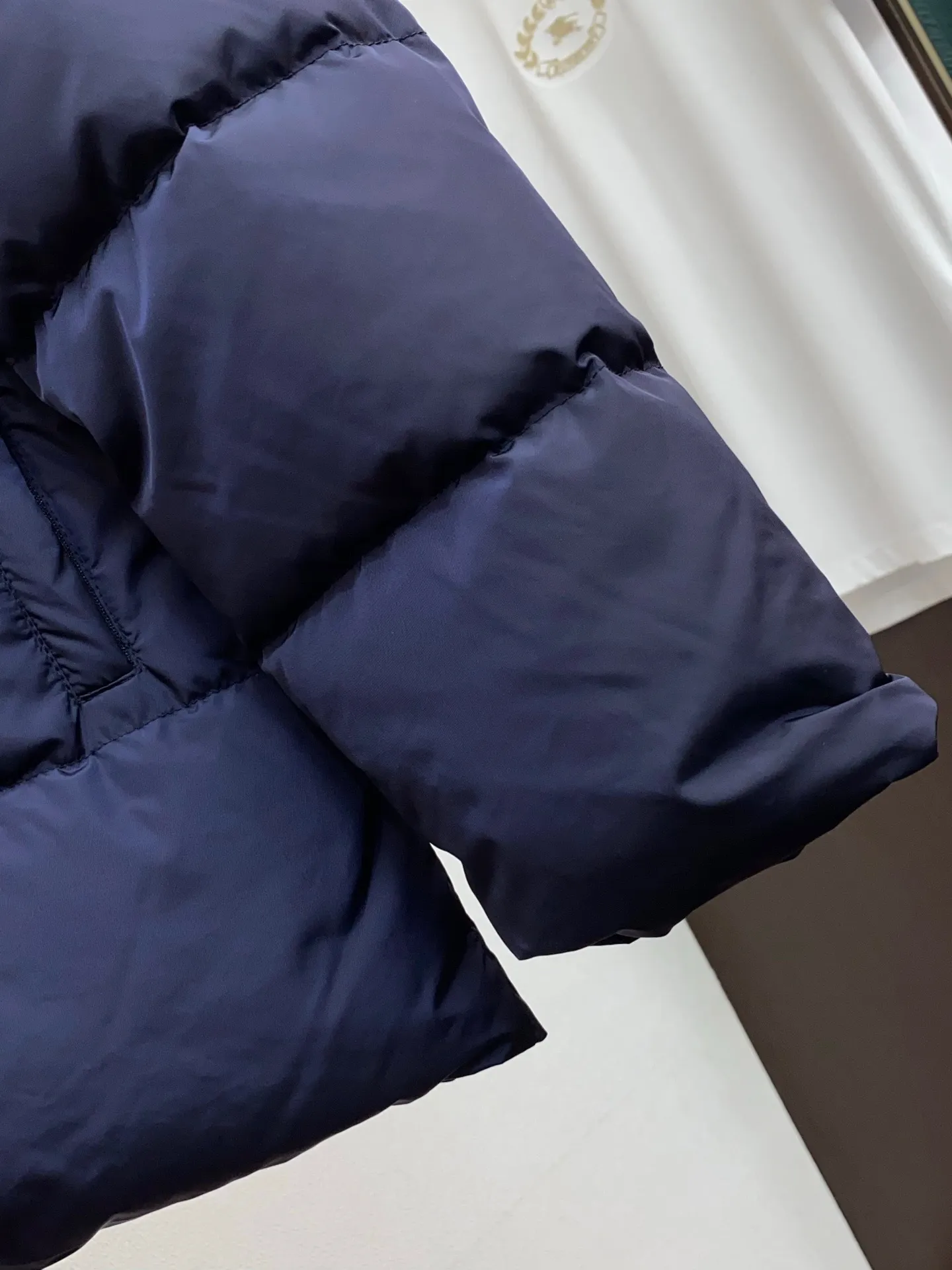 Prada Fall Winter Stand Collar Puffer Jacket Blue - Image 10