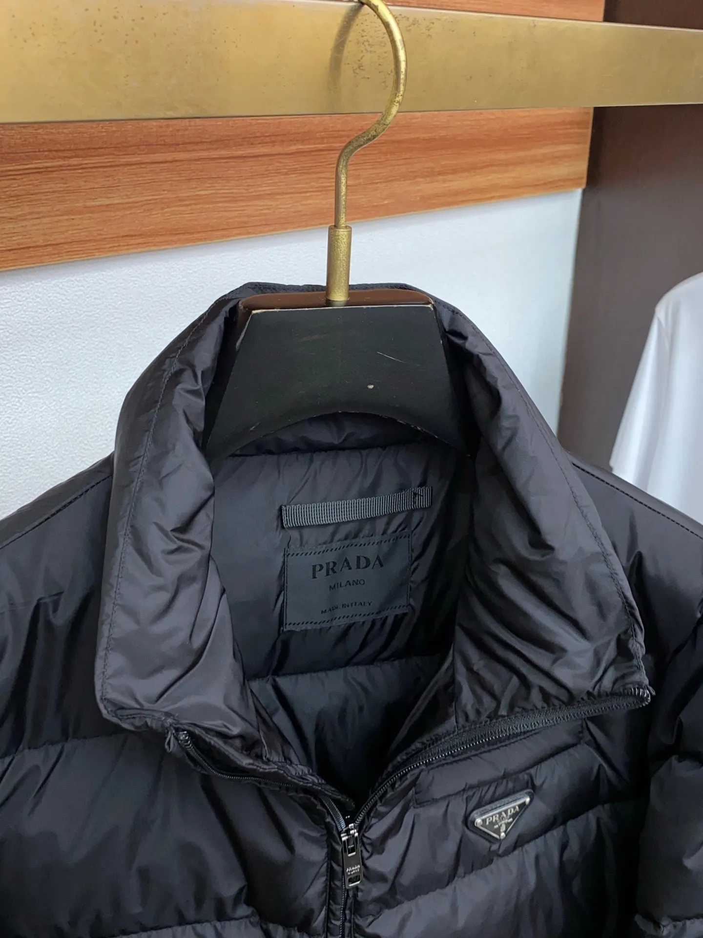 Prada Fall Winter Stand Collar Down Jacket Black - Image 7