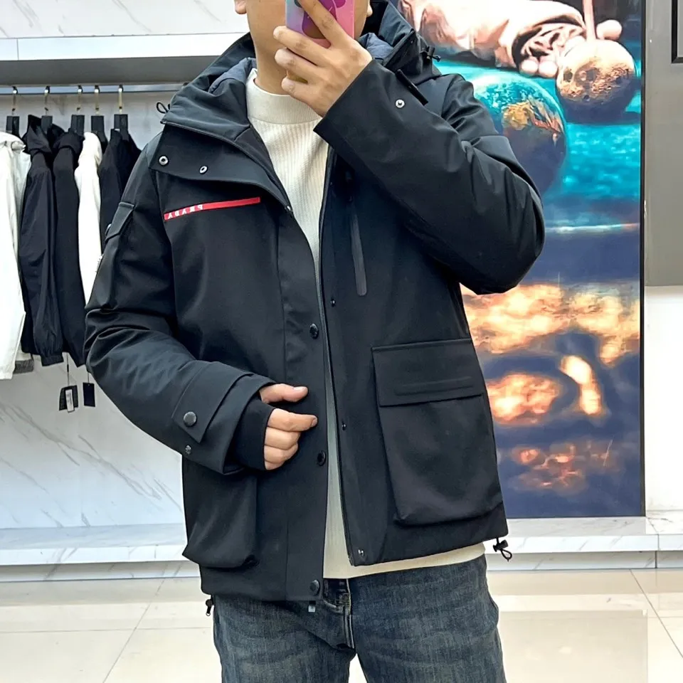 Prada Down Jacket Black Hooded Style - Image 3