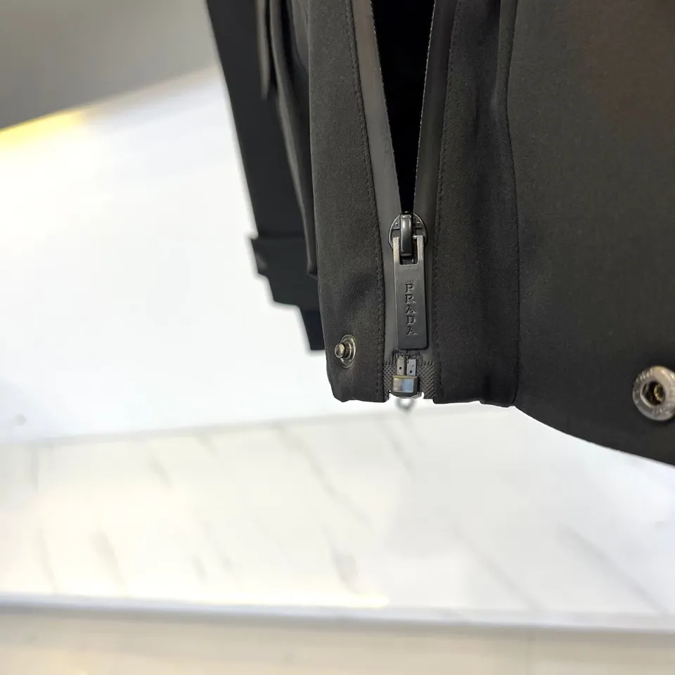 Prada Down Jacket Black Hooded Style - Image 7