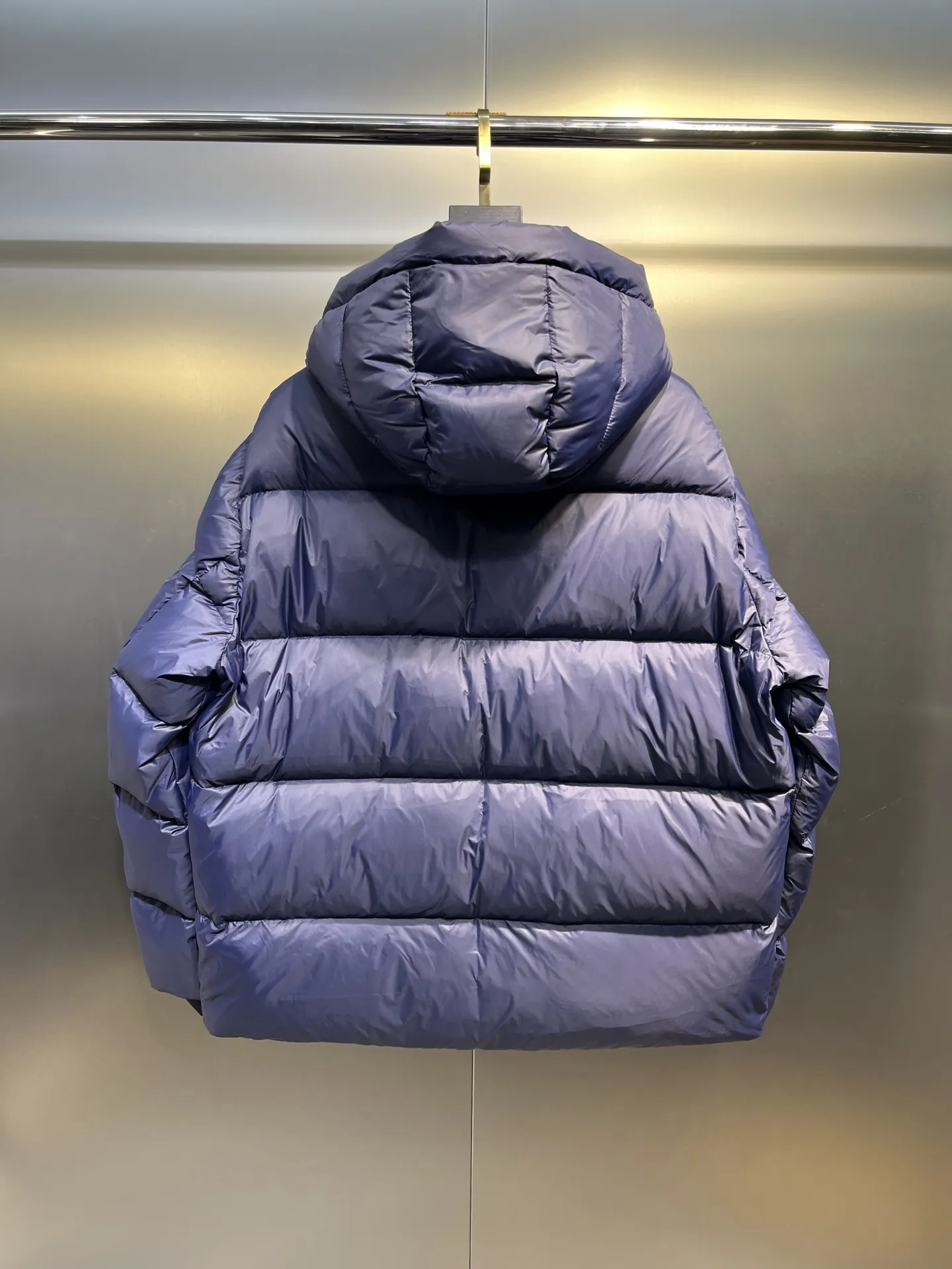 Prada Down Jacket Hooded Blue Puffer - Image 5