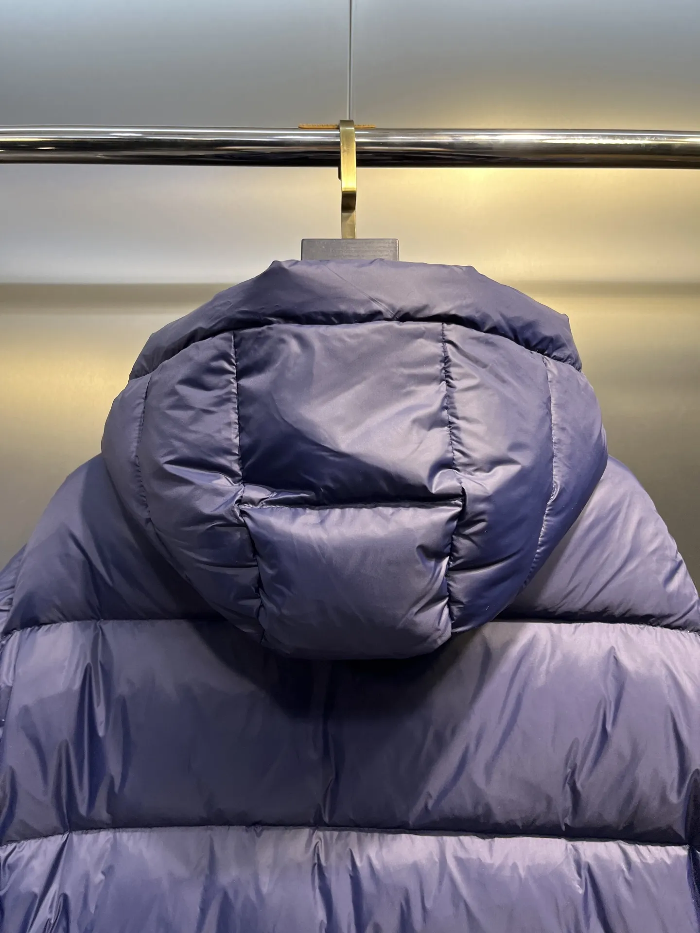 Prada Down Jacket Hooded Blue Puffer - Image 6