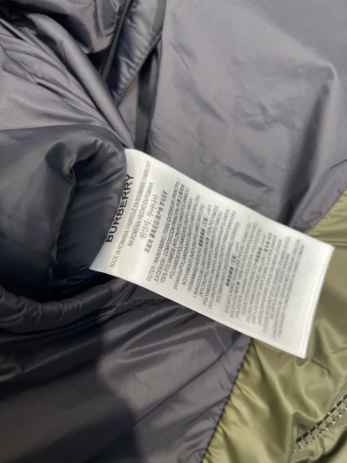 Prada Down Jacket Olive Green Hooded - Image 12