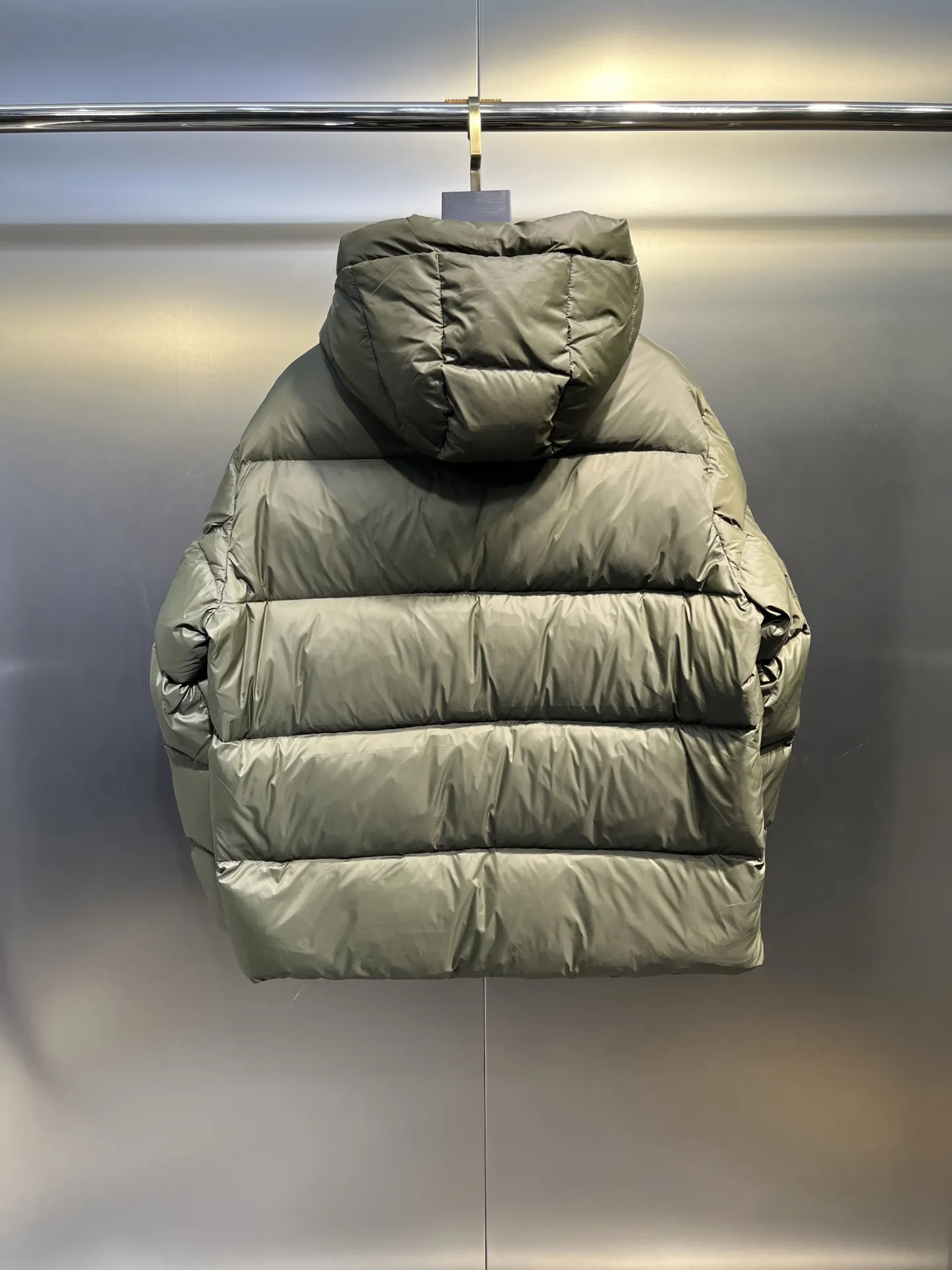Prada Down Jacket Olive Green Hooded - Image 6