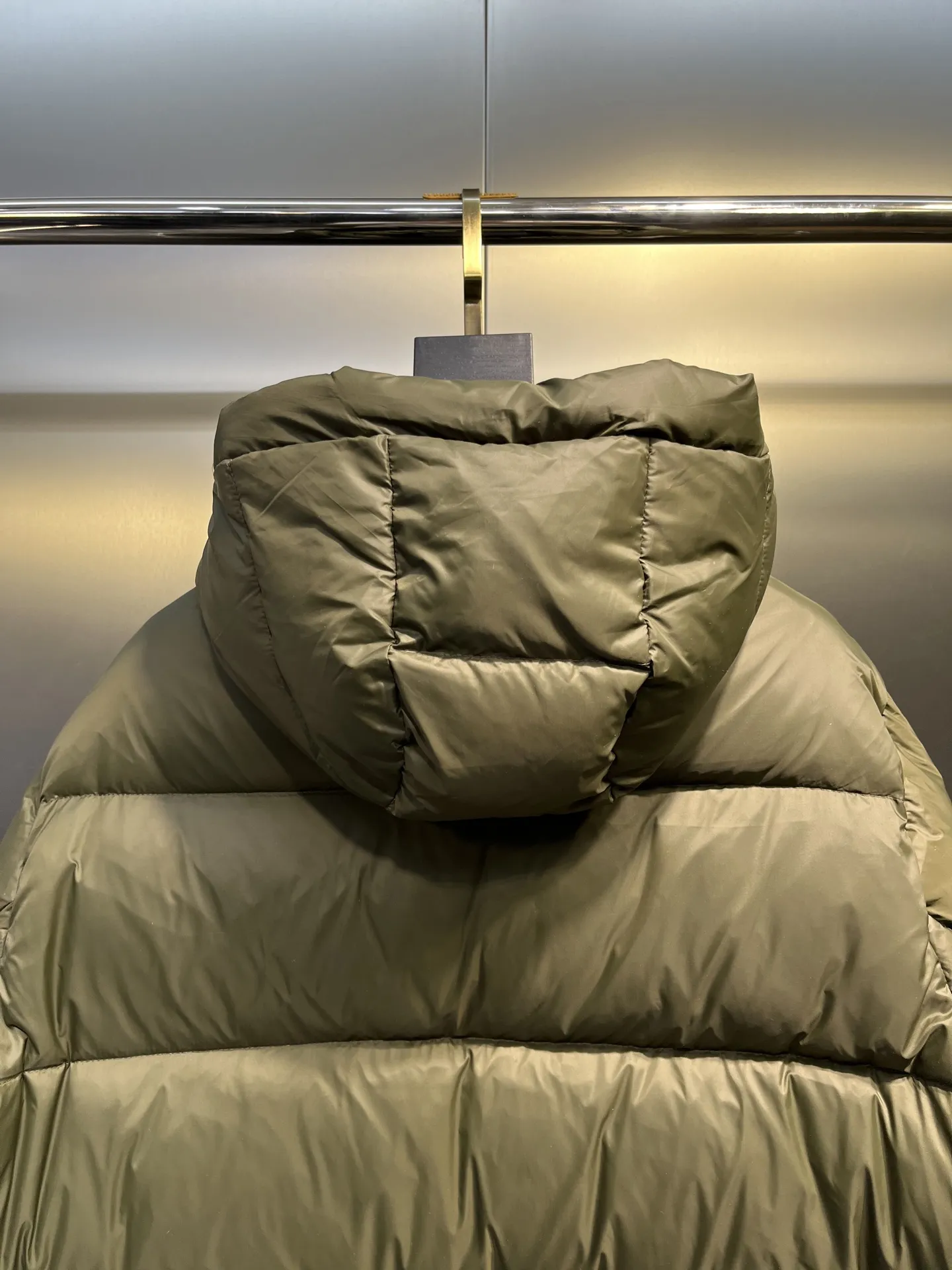 Prada Down Jacket Olive Green Hooded - Image 7