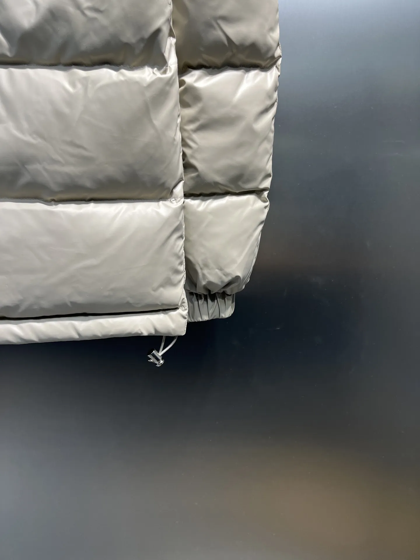 Prada Minimalist Down Jacket Beige Hooded - Image 7