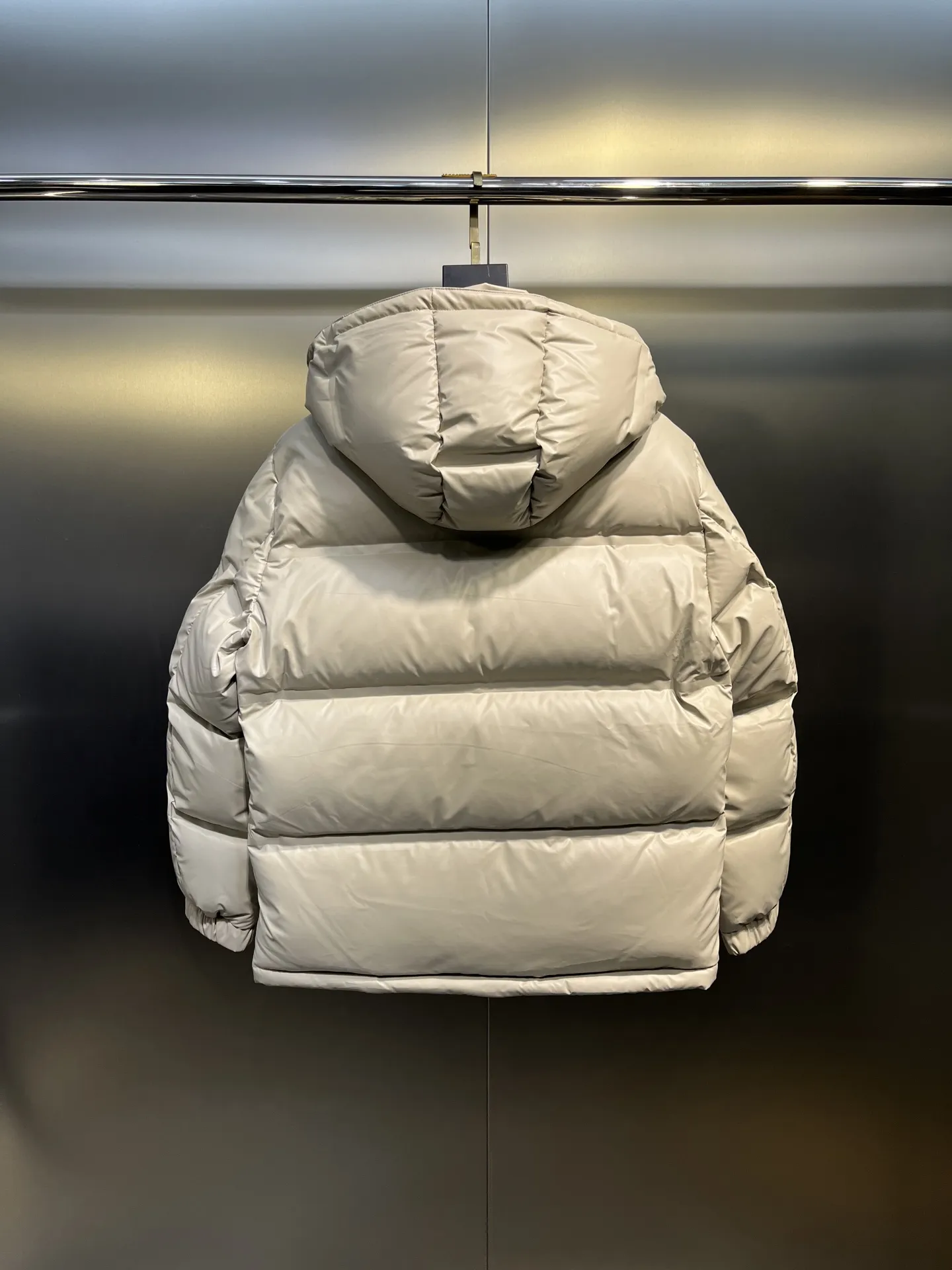 Prada Down Jacket Beige Hooded Style - Image 3