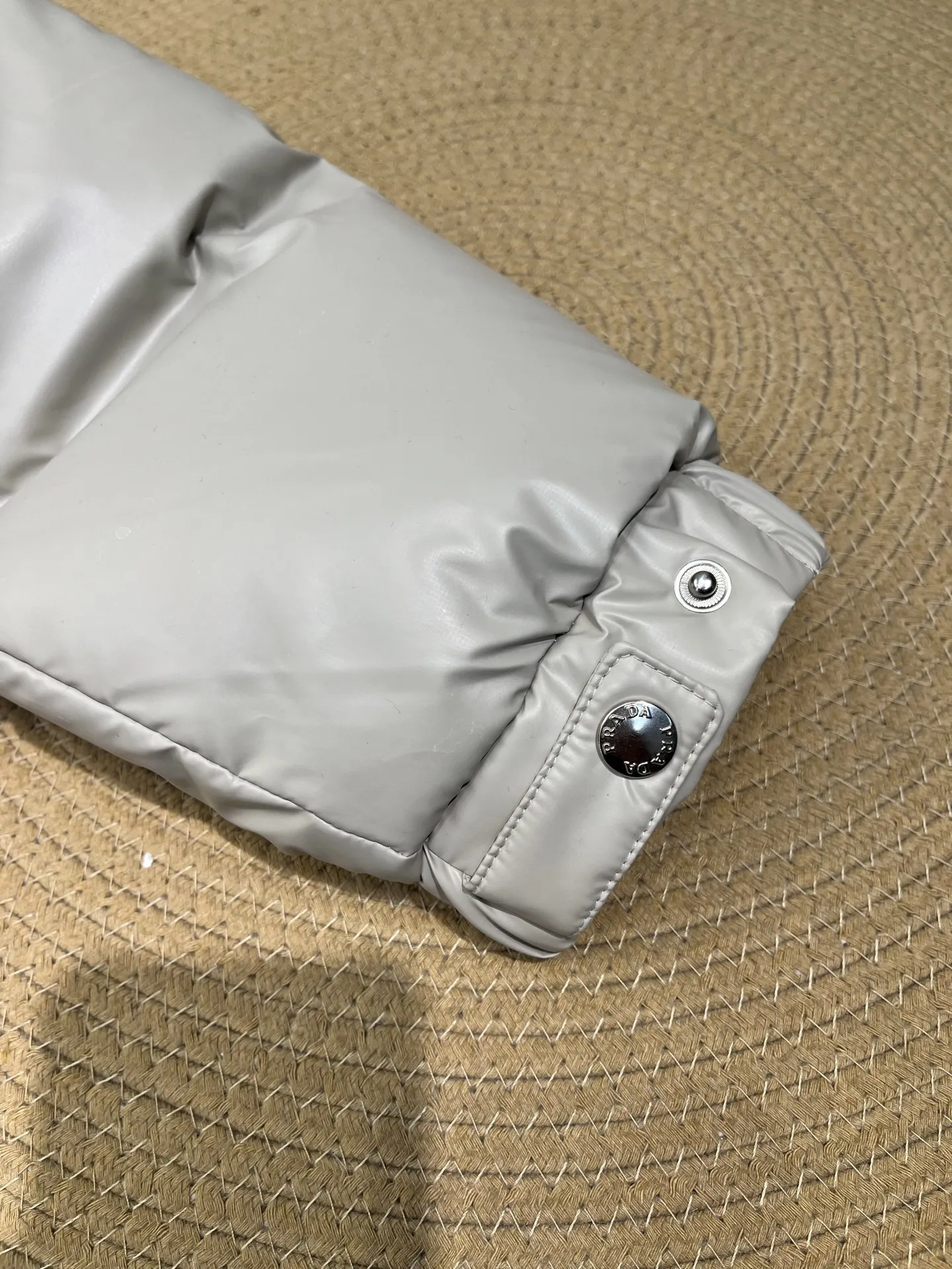 Prada Down Jacket Beige Hooded Style - Image 15