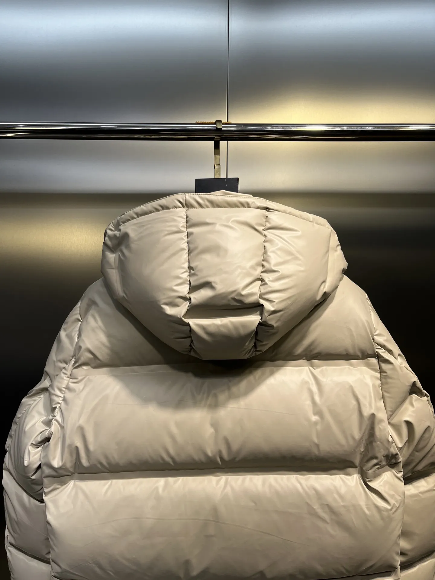 Prada Down Jacket Beige Hooded Style - Image 7