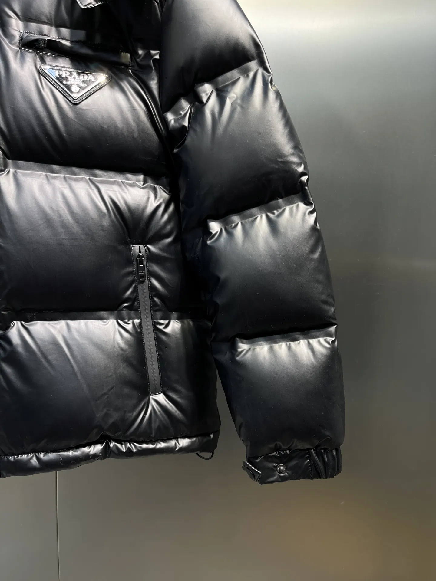 Prada Down Jacket Black Hooded Puffer - Image 6