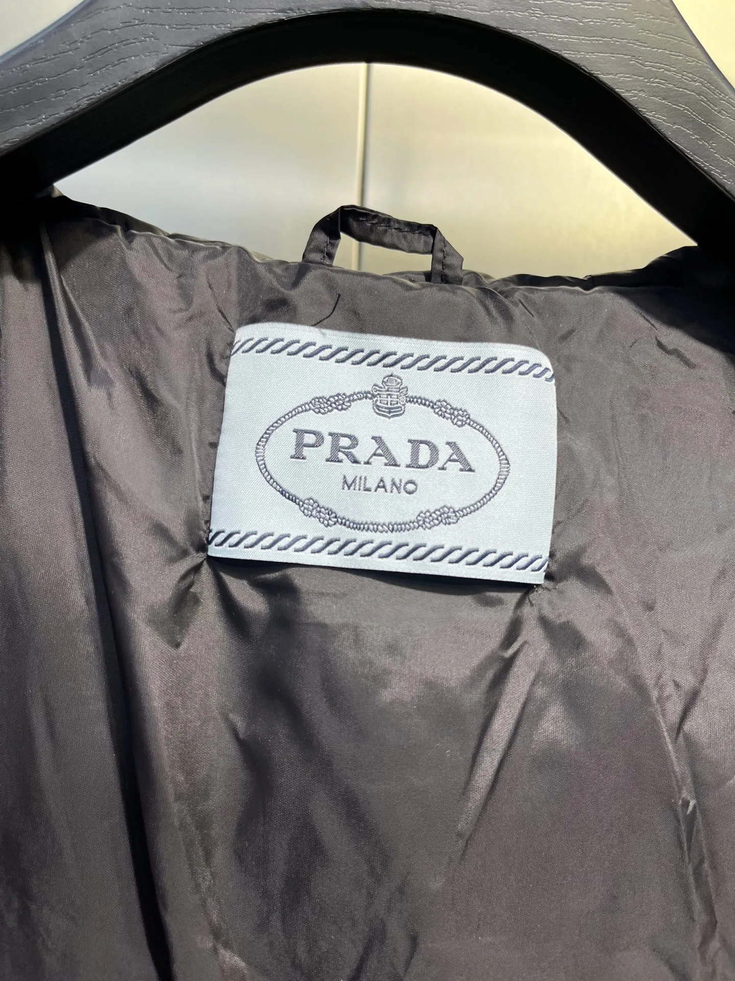Prada Velvet Down Jacket Black Hooded - Image 8