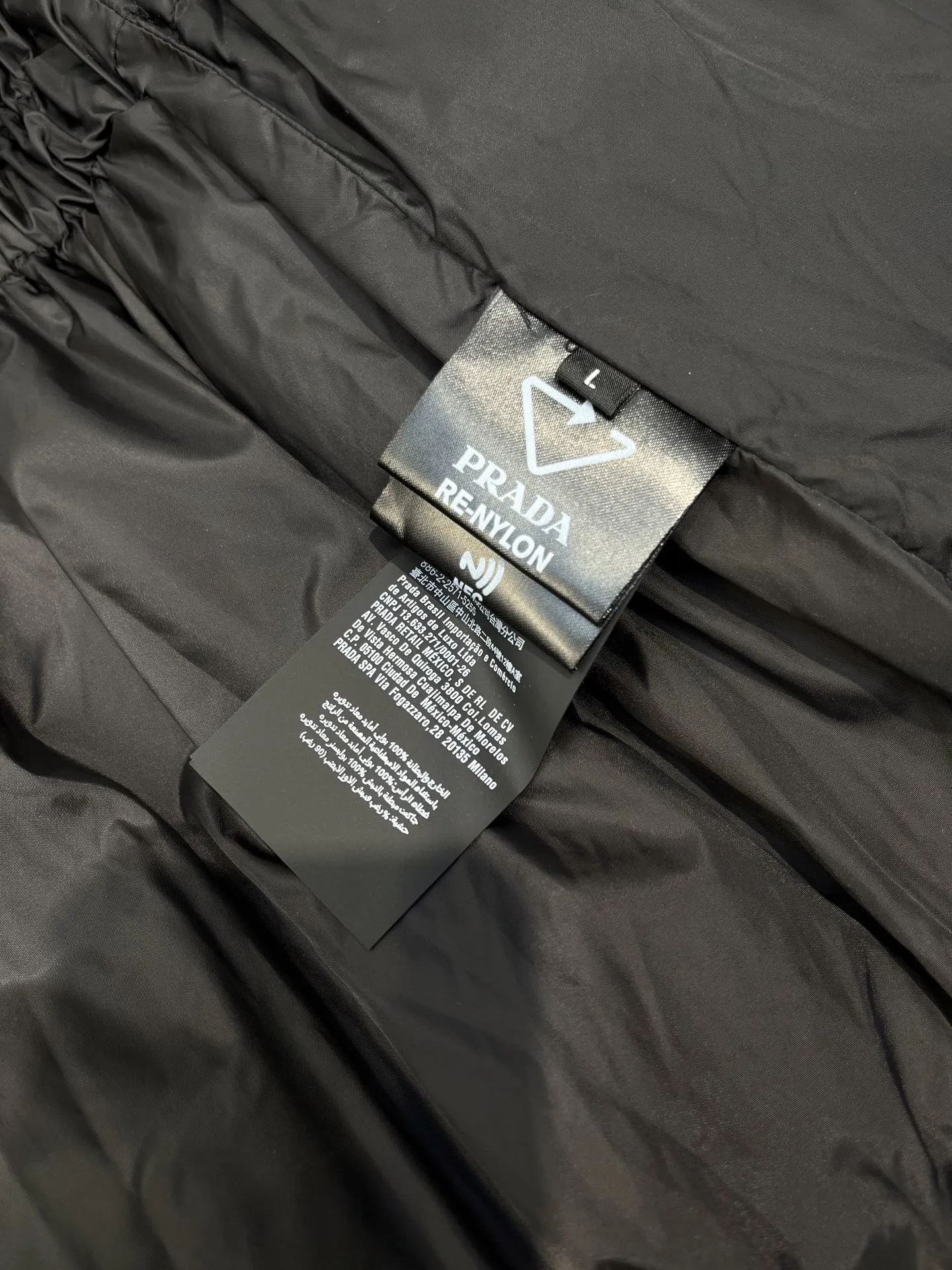 Prada Velvet Down Jacket Black Hooded - Image 9