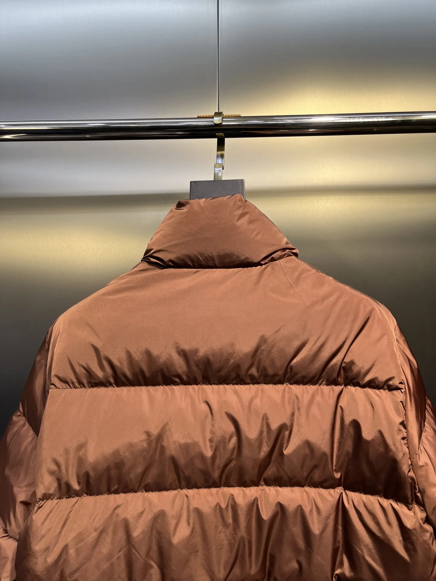 Prada Biker Down Jacket Brown Hooded - Image 6