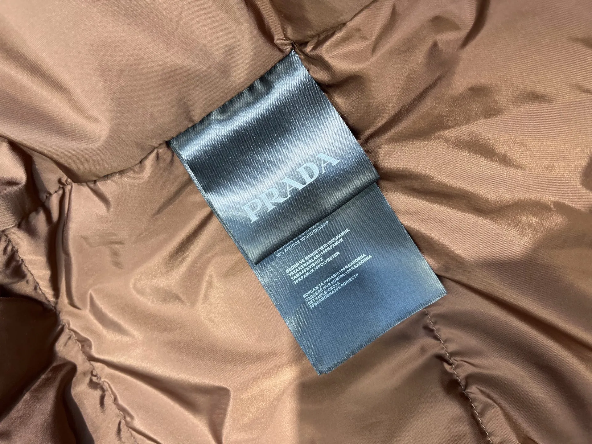 Prada Biker Down Jacket Brown Hooded - Image 10