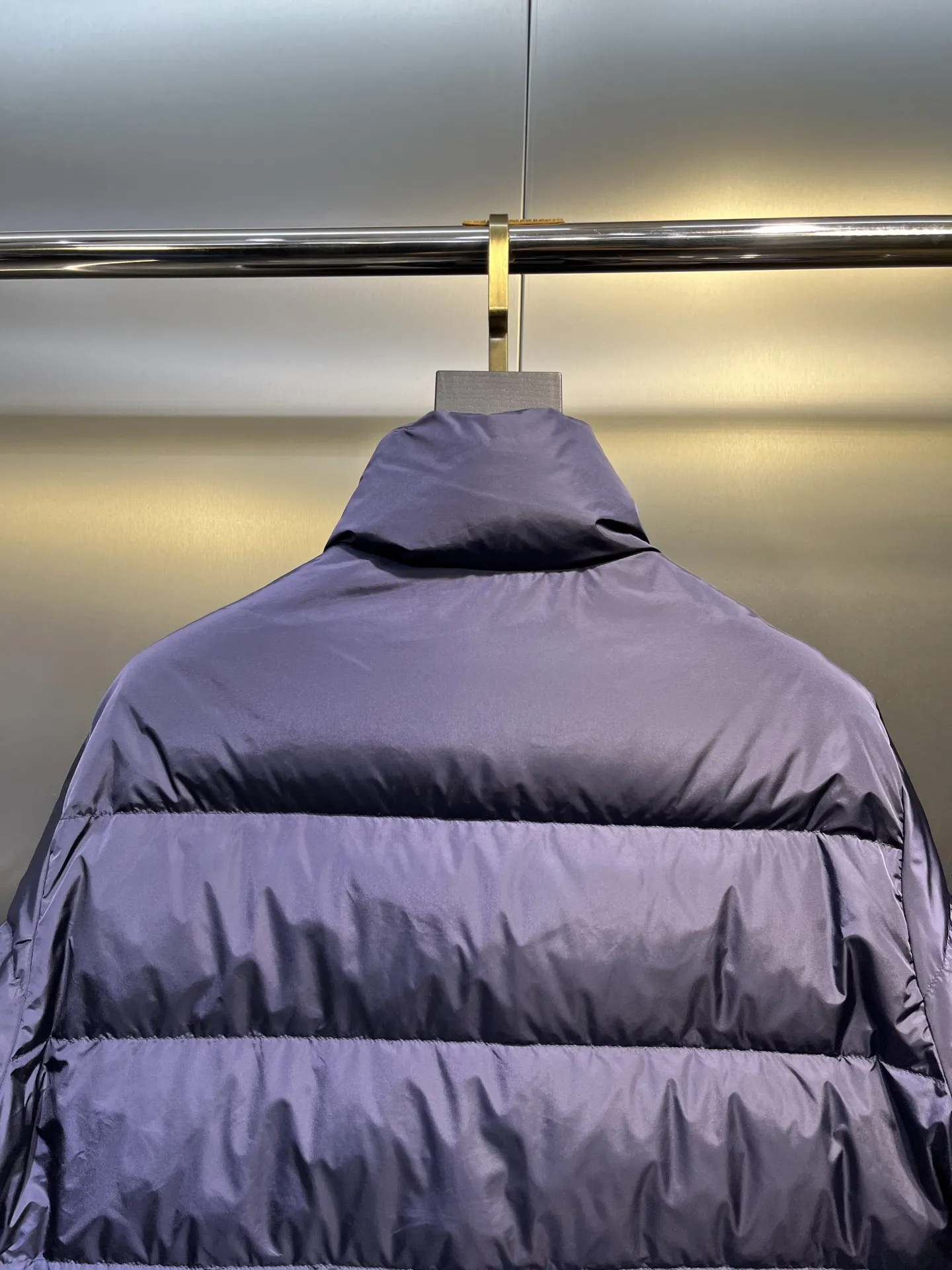 Prada Biker Down Jacket Blue Hooded - Image 7