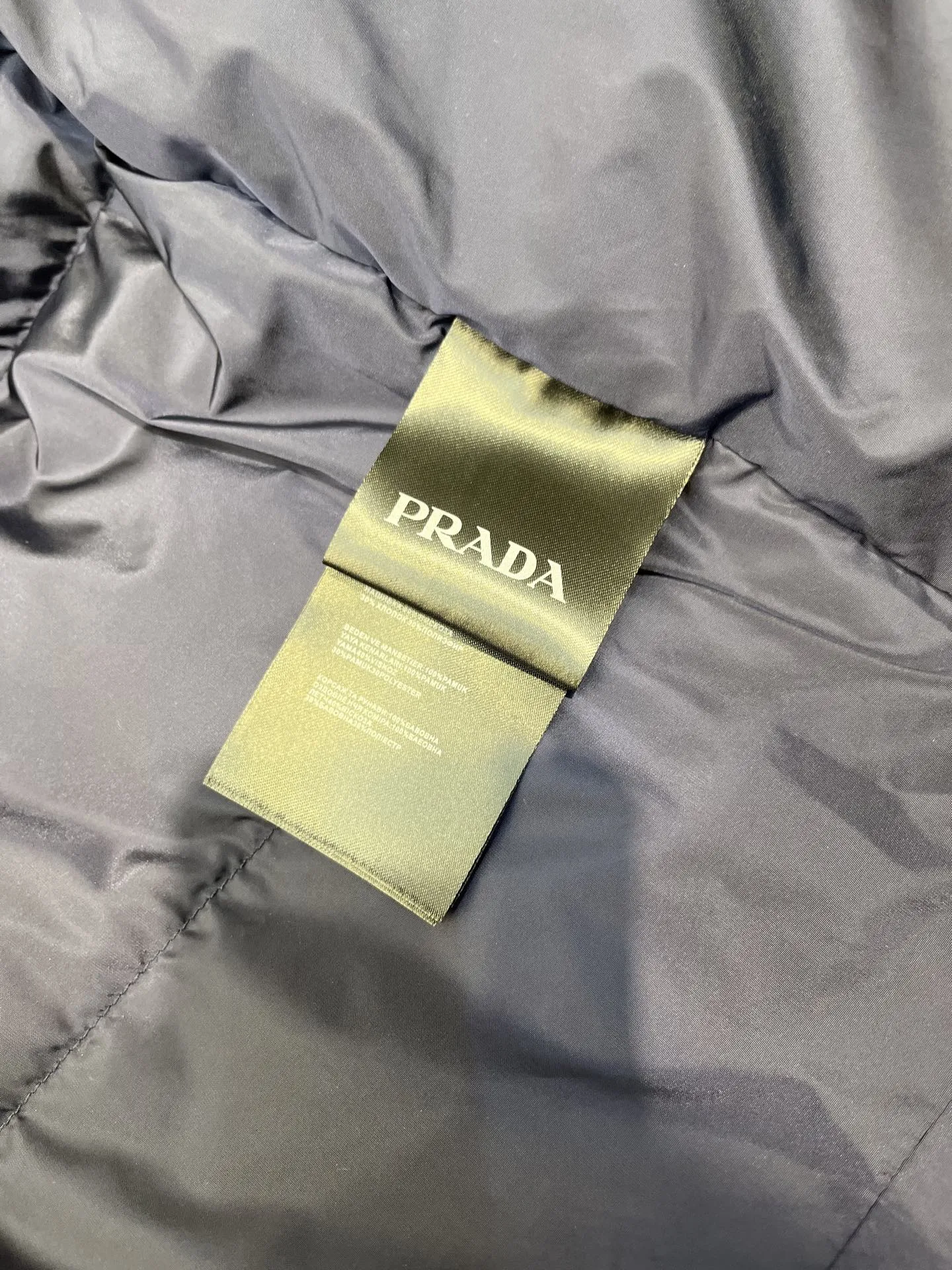 Prada Biker Down Jacket Blue Hooded - Image 9